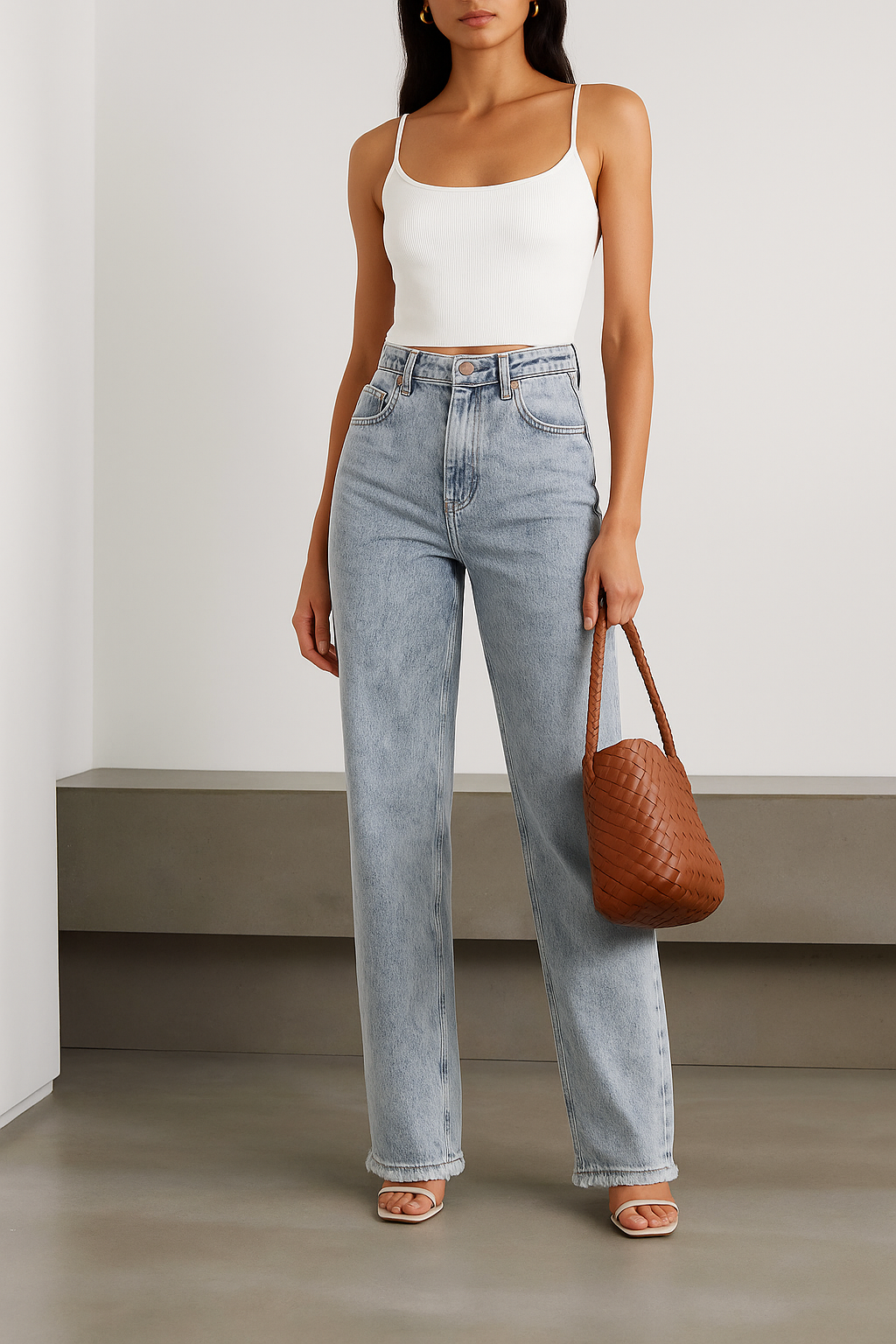 Calça Jeans Feminina Wide Leg