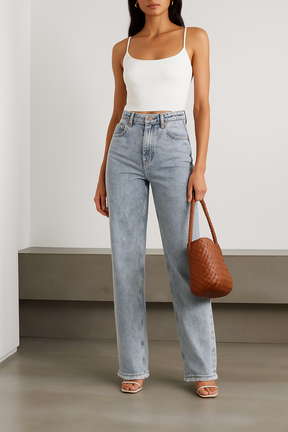 Calça Jeans Feminina Wide Leg