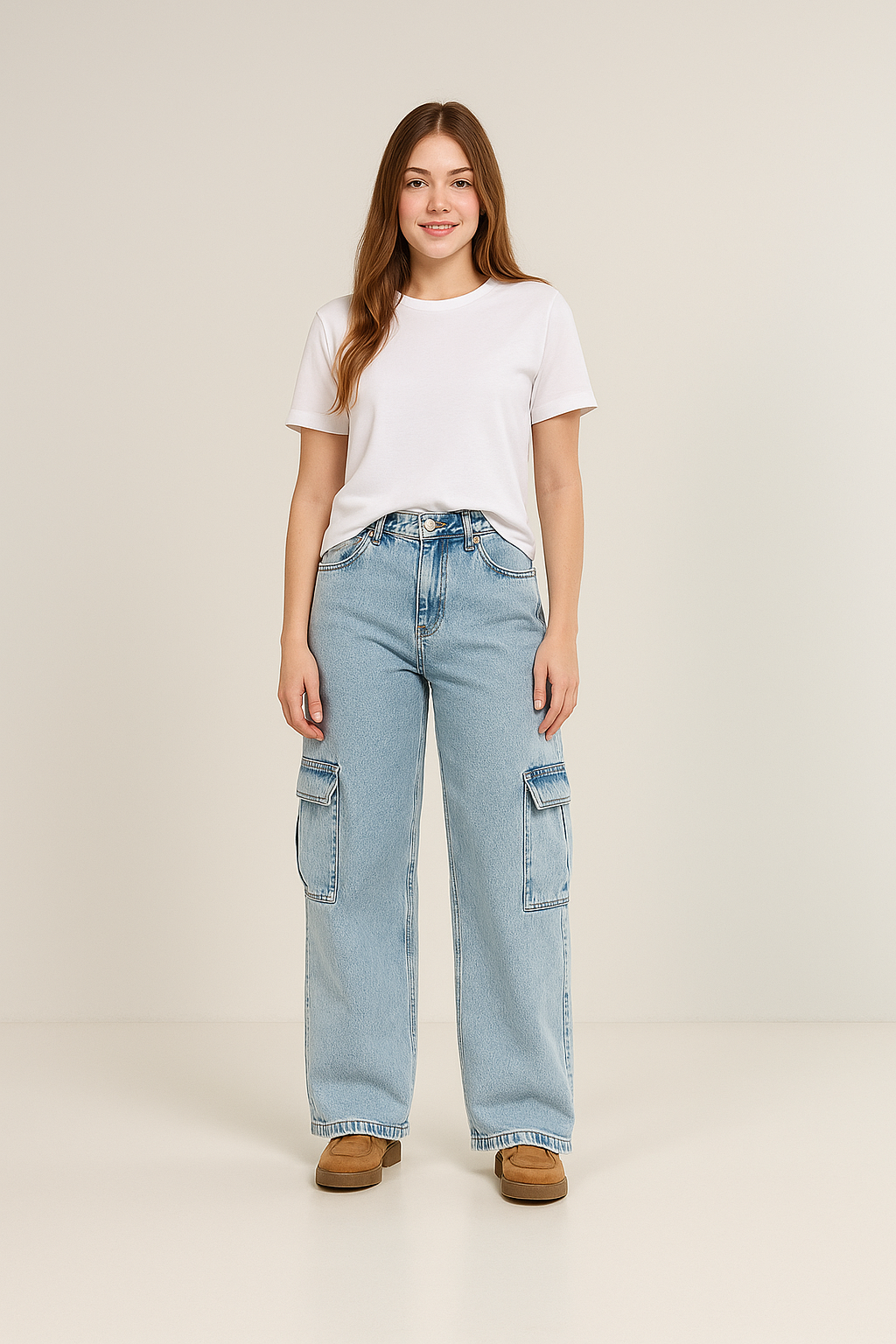 Calça Jeans Feminina Wide Leg