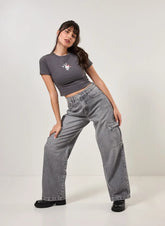 Calça Jeans Feminina Wide Leg