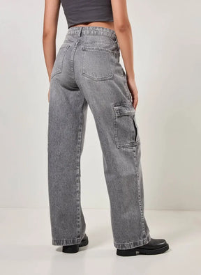 Calça Jeans Feminina Wide Leg